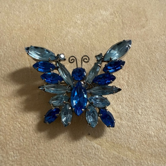 Elegant Blue Butterfly Brooch